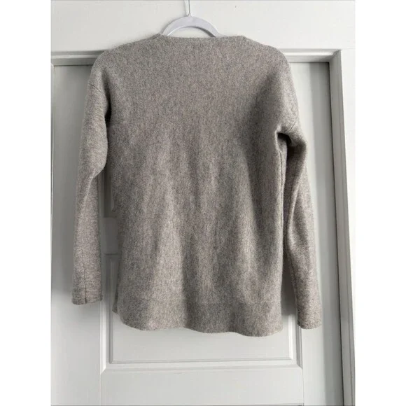 Sundance Woman’s Sweater S Beige 100% Cashmere Solid Scoop Neck Long Sleeve - Picture 5 of 5